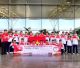 Đội tuyển bóng chày quốc gia Việt Nam tại sân bay trước khi lên đường dự Dream Cup
