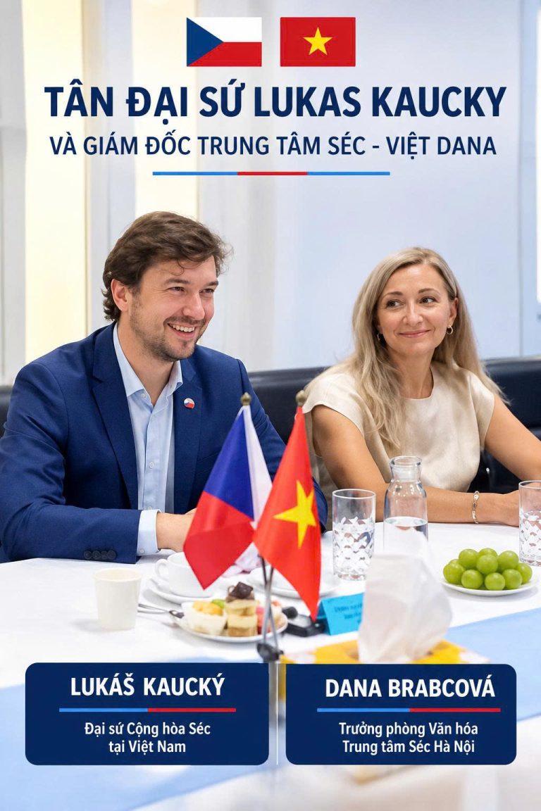 Tân Đại sứ Lukáš Kaucký và bà Dana Brabcová, Trung tâm Séc Hà Nội