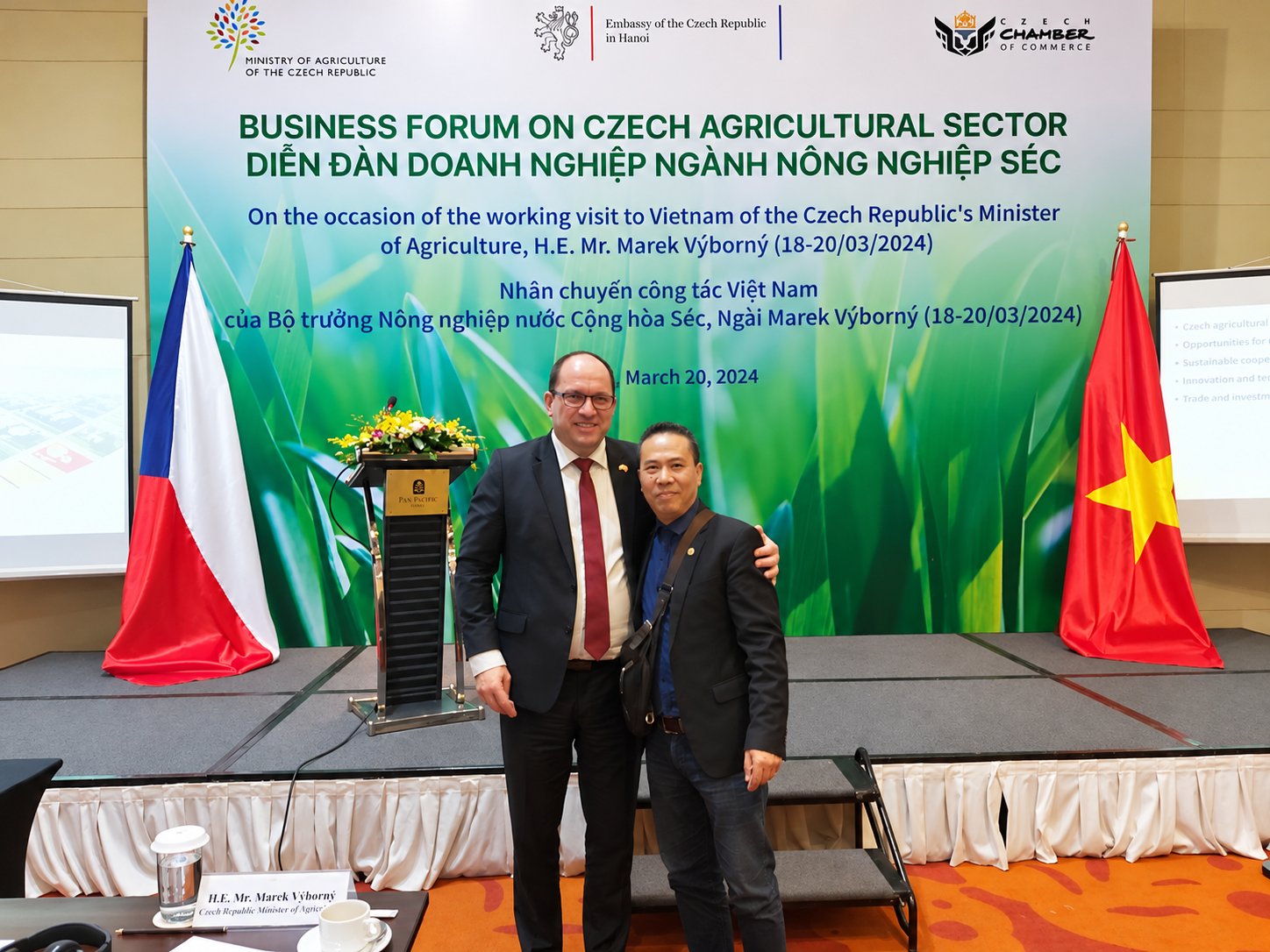 Business Forum on the Czech Agricultural Sector during the working visit to Vietnam of Czech Minister of Agriculture Marek Výborný, Hanoi, 20 March 2024